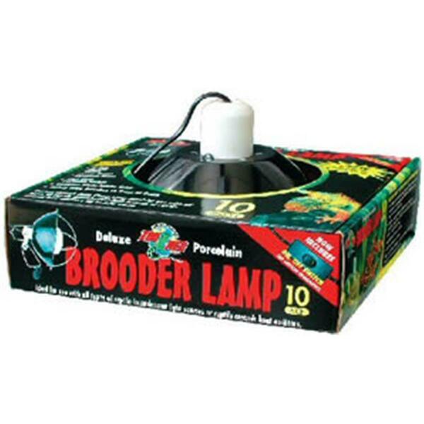 Zoo Med Laboratories Zoo Med Black Deluxe 10 In Brooder Lamp For Reptiles 850-32150